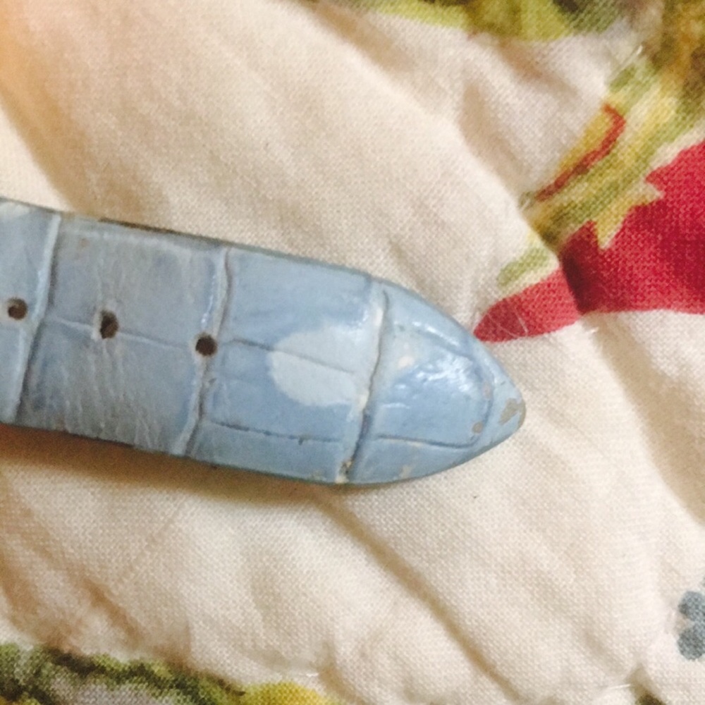Adee Kaye Pearlized Face Watch Periwinkle Blue - Picture 4 of 5